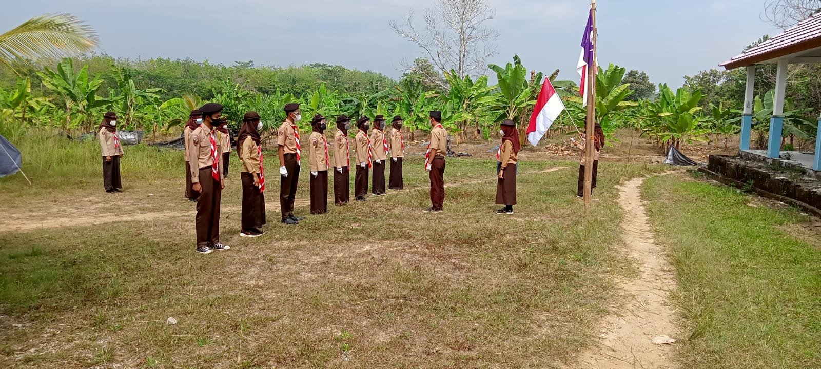 Kegiatan Rutin Mingguan Pramuka SMK Negeri Blambangan Umpu